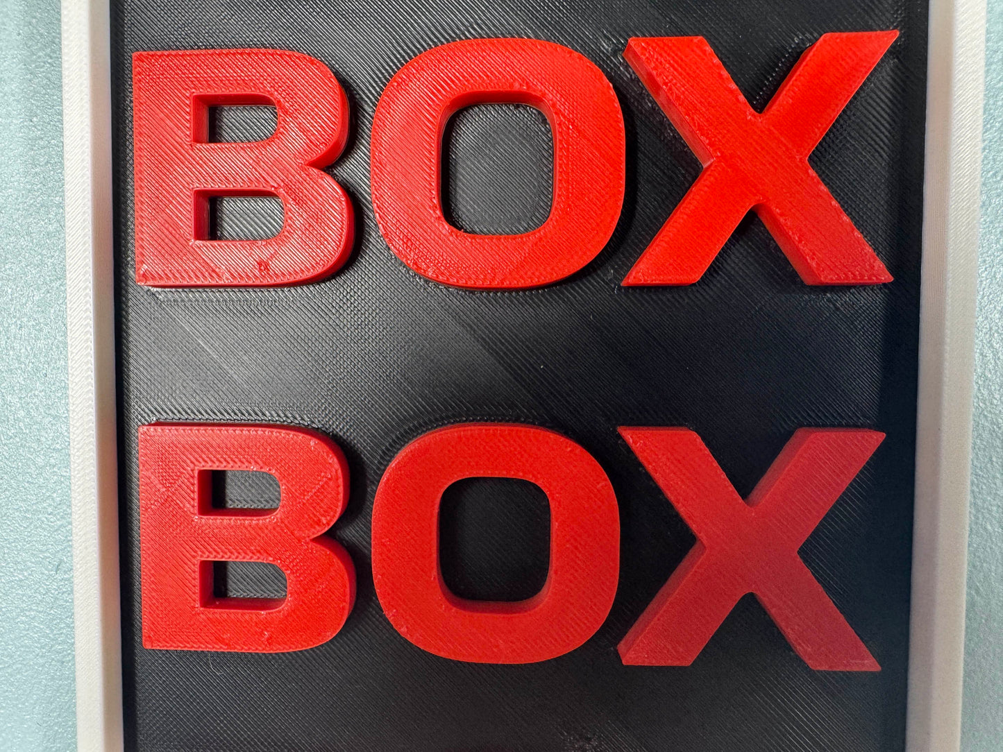 F1 Sign - Box Box Box