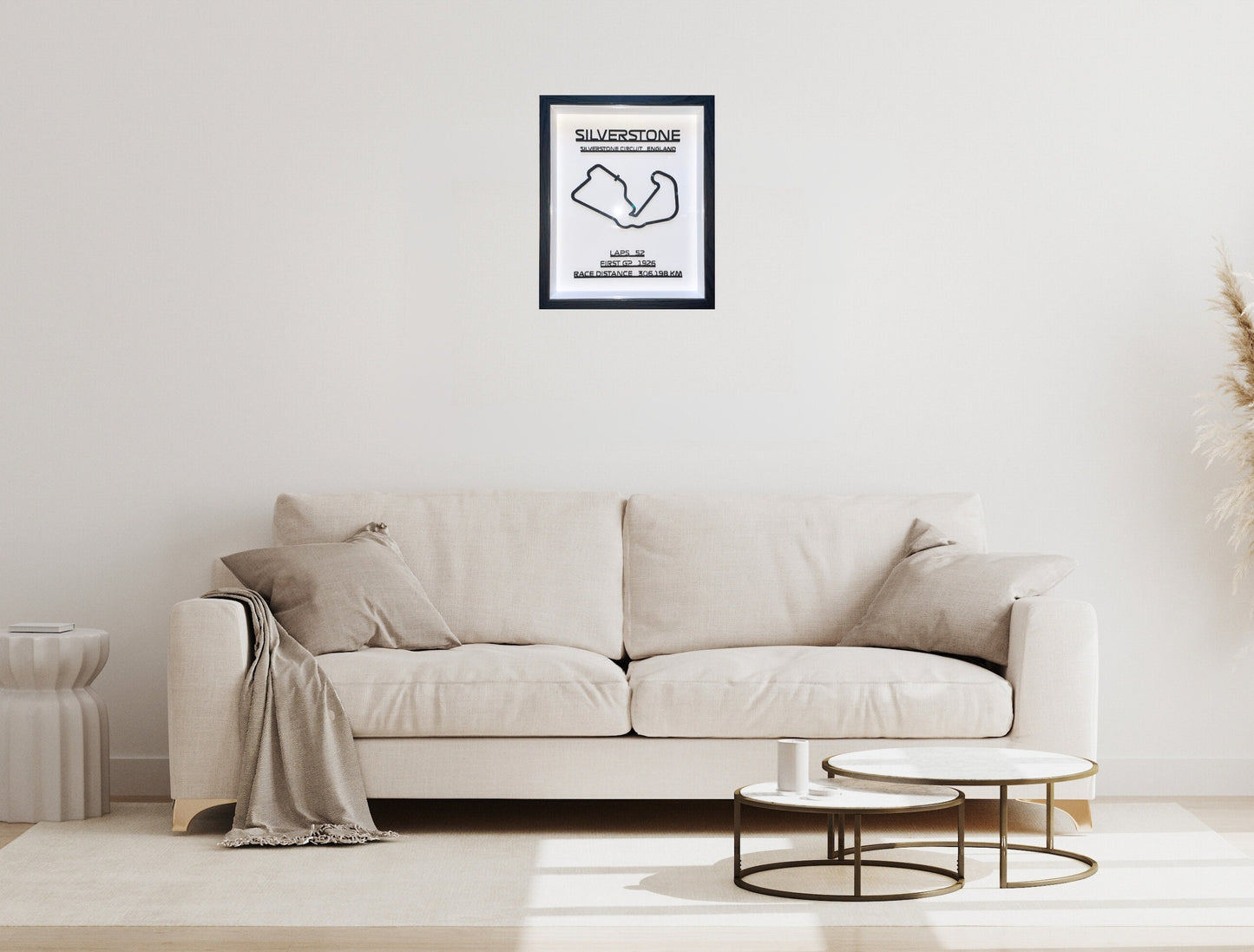F1 Silverstone 3D Track Art in a Stunning Deep Wooden Style Photo Frame