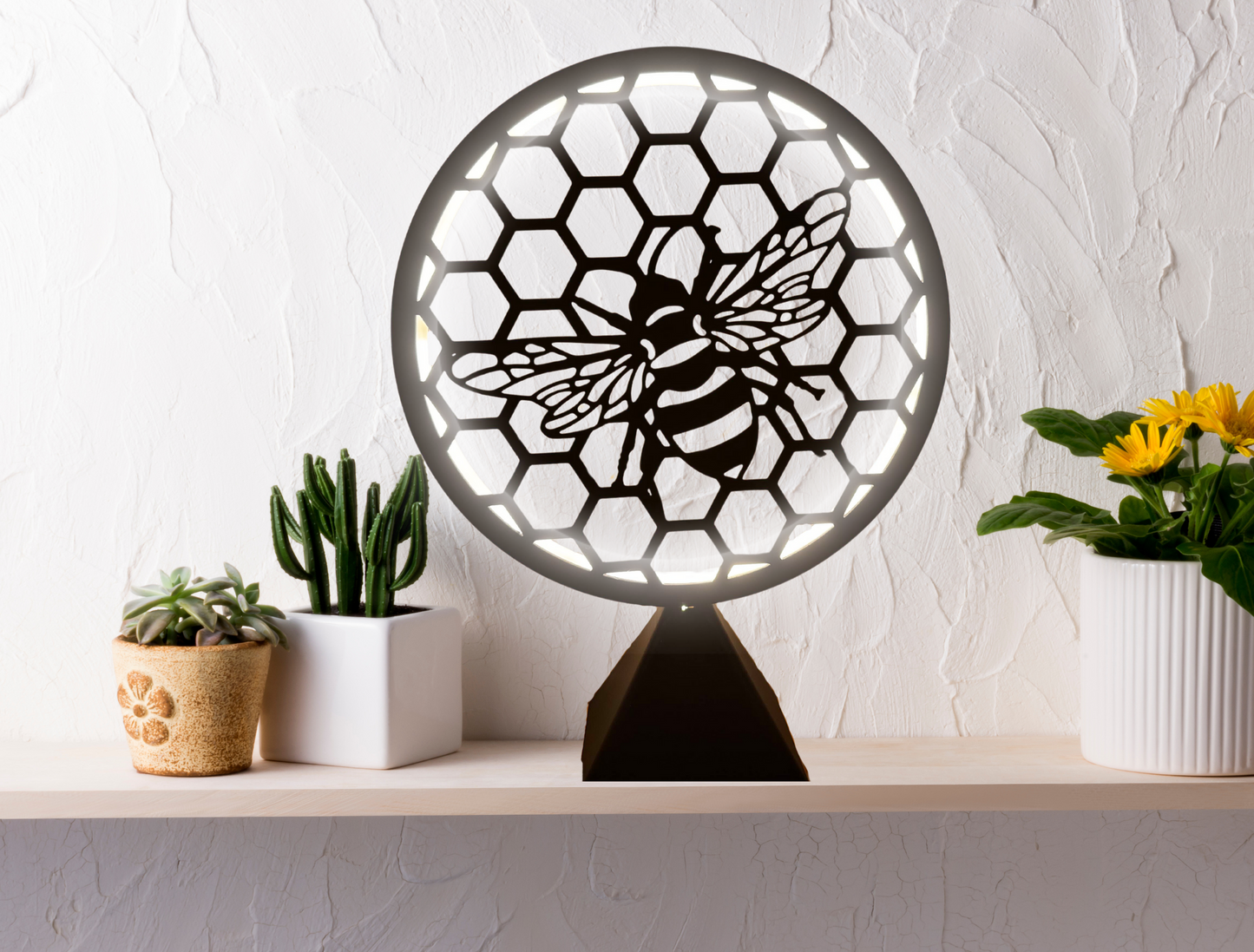 Bee Honeycomb Ring Light