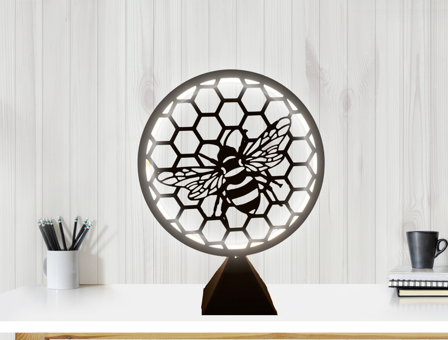 Bee Honeycomb Ring Light