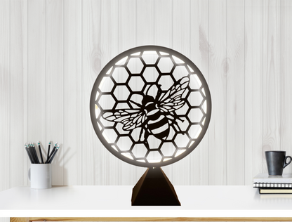 Bee Honeycomb Ring Light