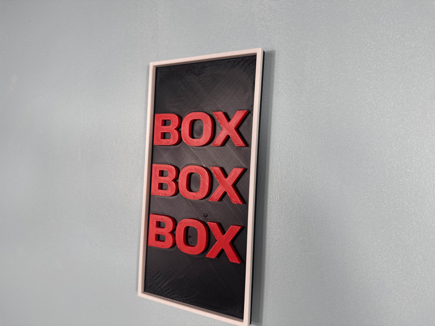 F1 Sign - Box Box Box