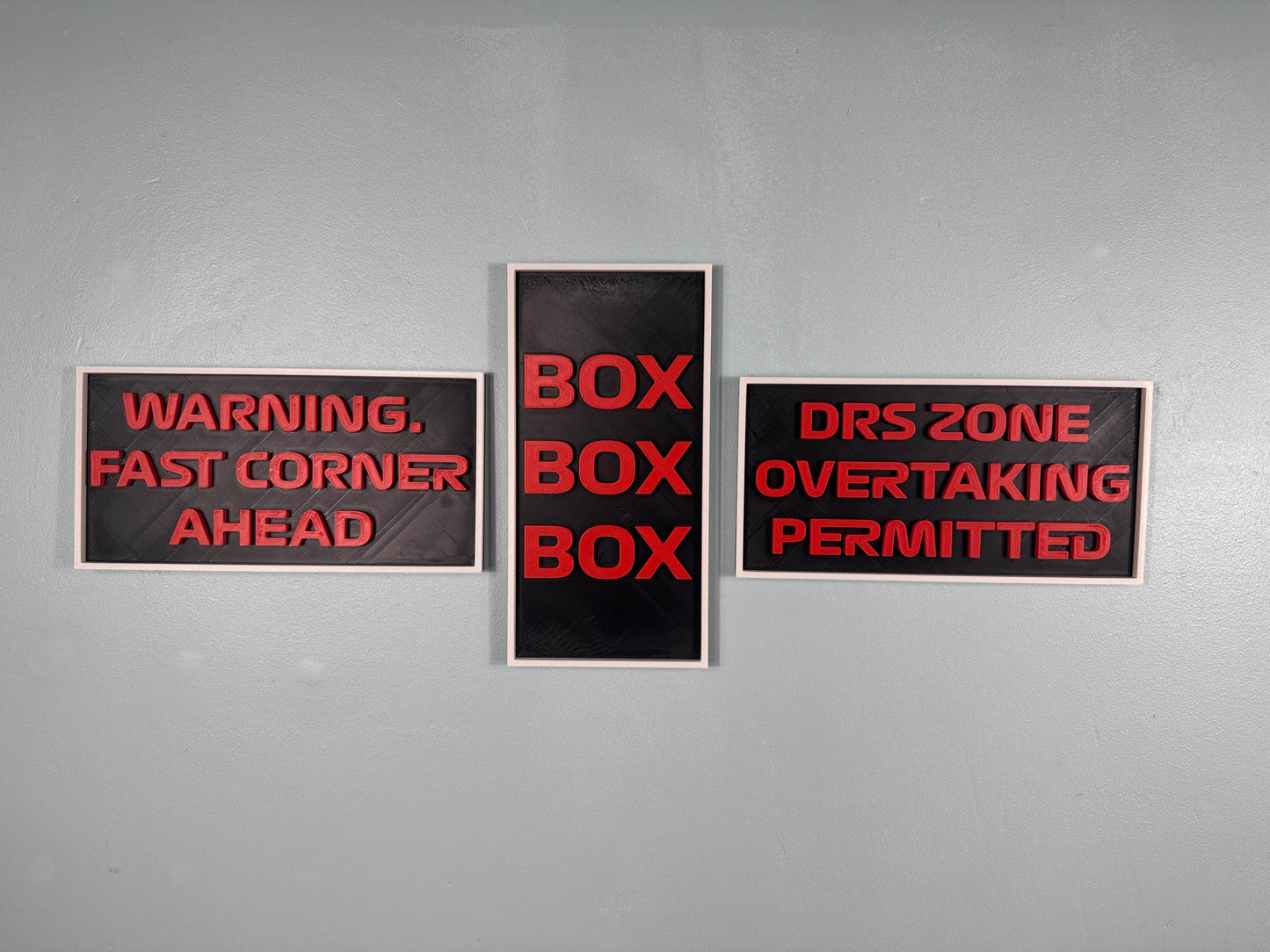 3-Pack F1 Wall Signs