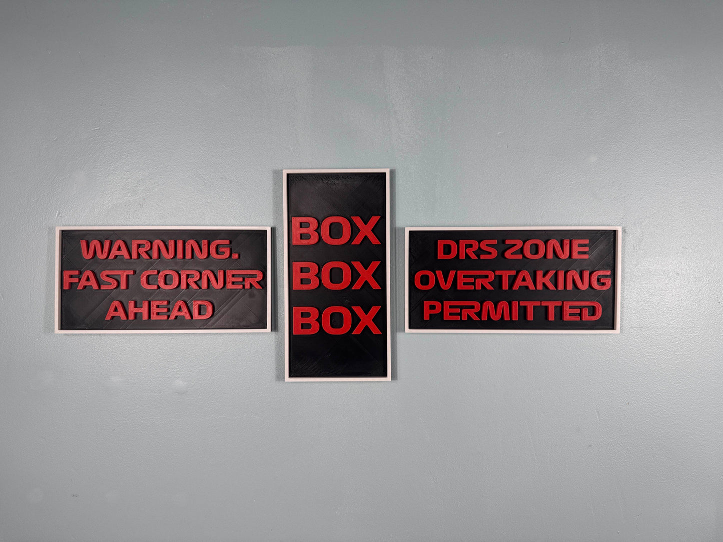 3-Pack F1 Wall Signs