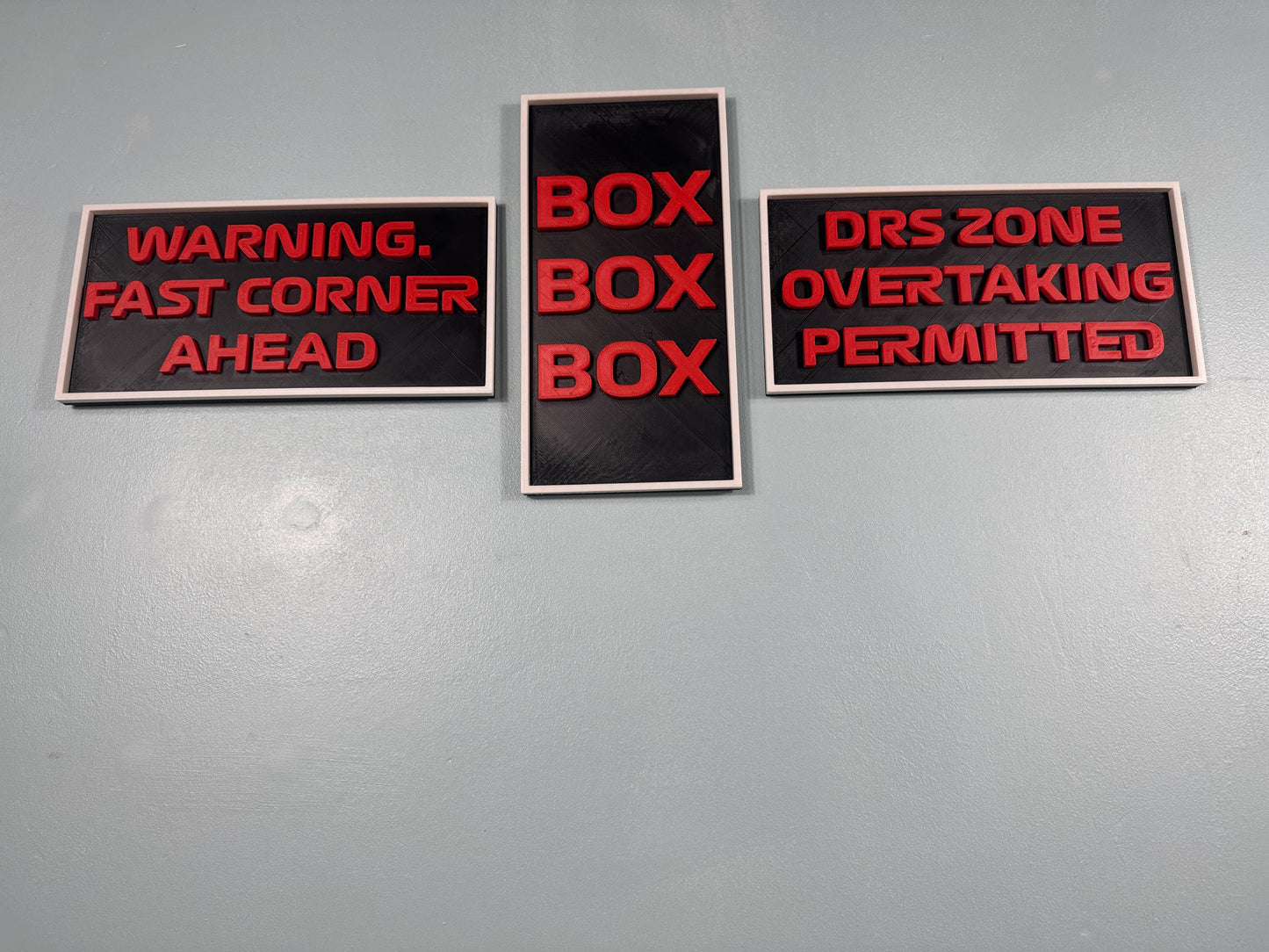 3-Pack F1 Wall Signs