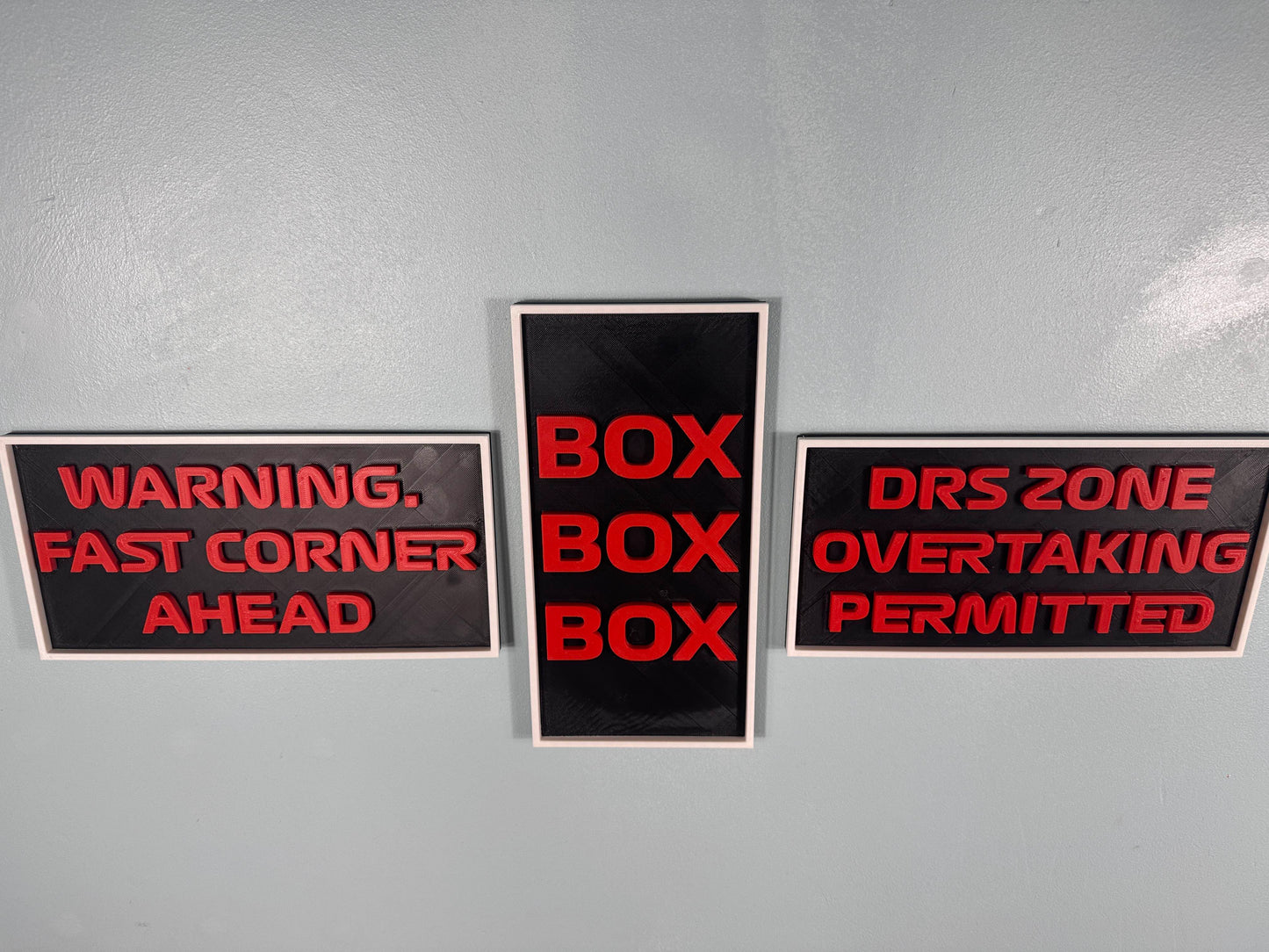 3-Pack F1 Wall Signs