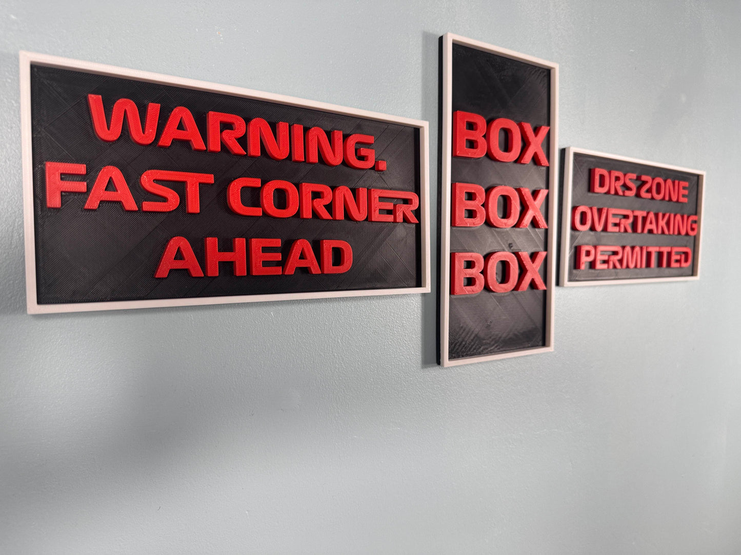 3-Pack F1 Wall Signs