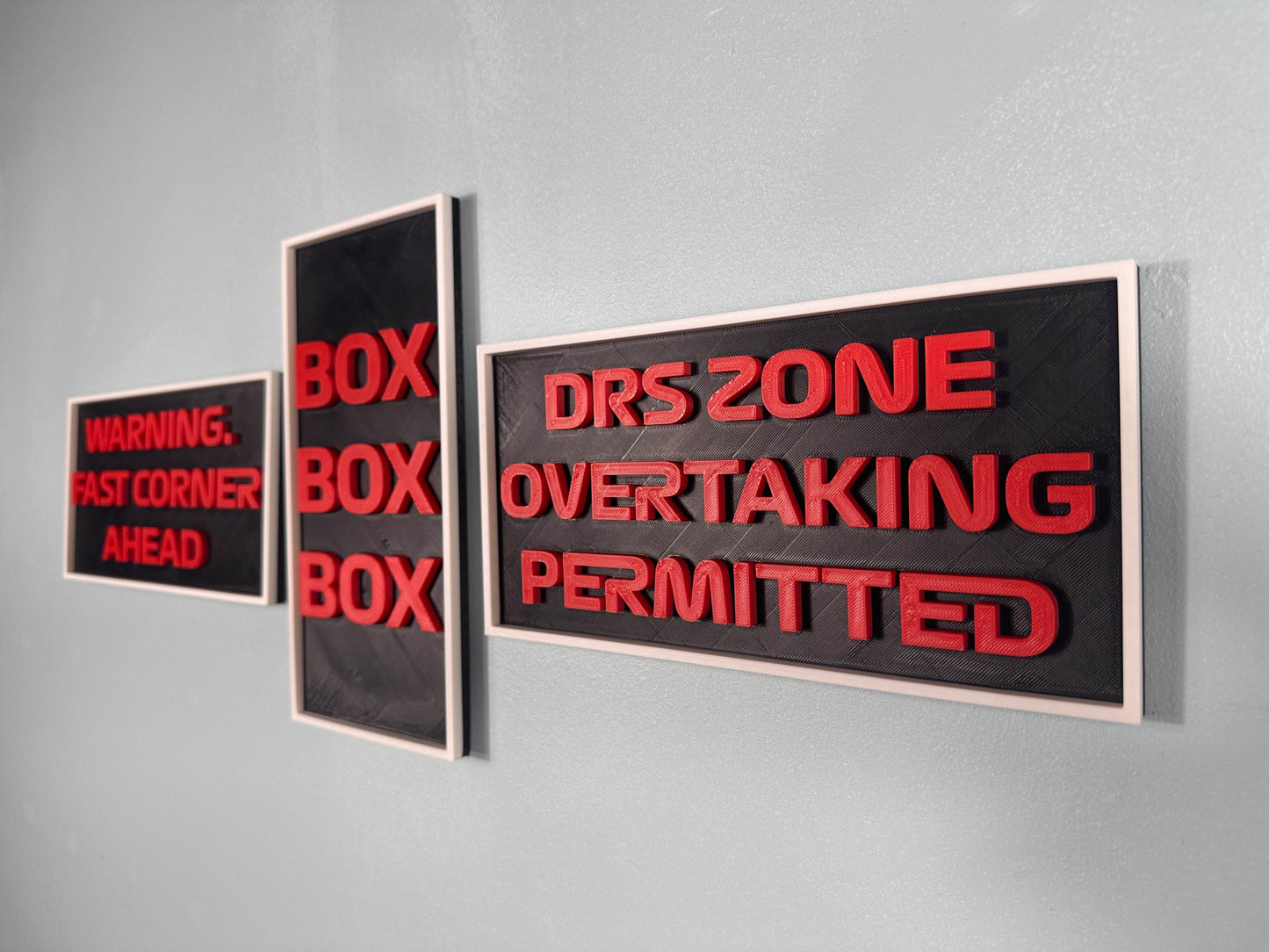 3-Pack F1 Wall Signs