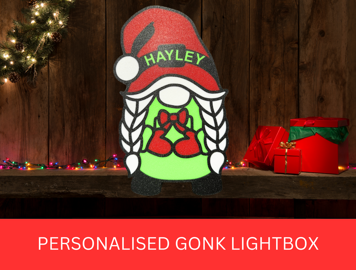 Personalised Gonk 3d lightbox