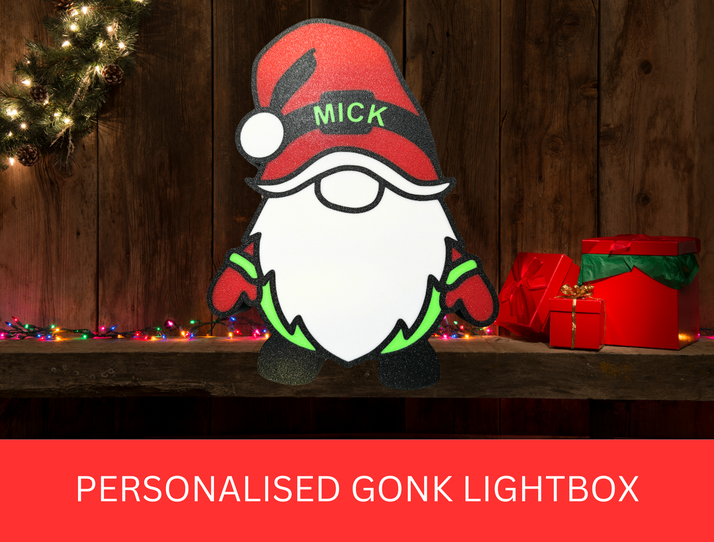 Personalised Gonk 3d lightbox