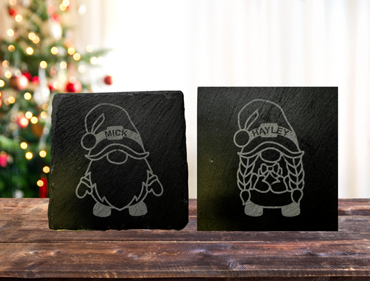 Personalised Gonk Slate Coasters