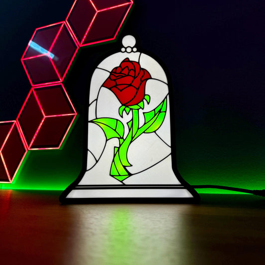 Magical Rose Lightbox Inspired by Beauty and the Beast