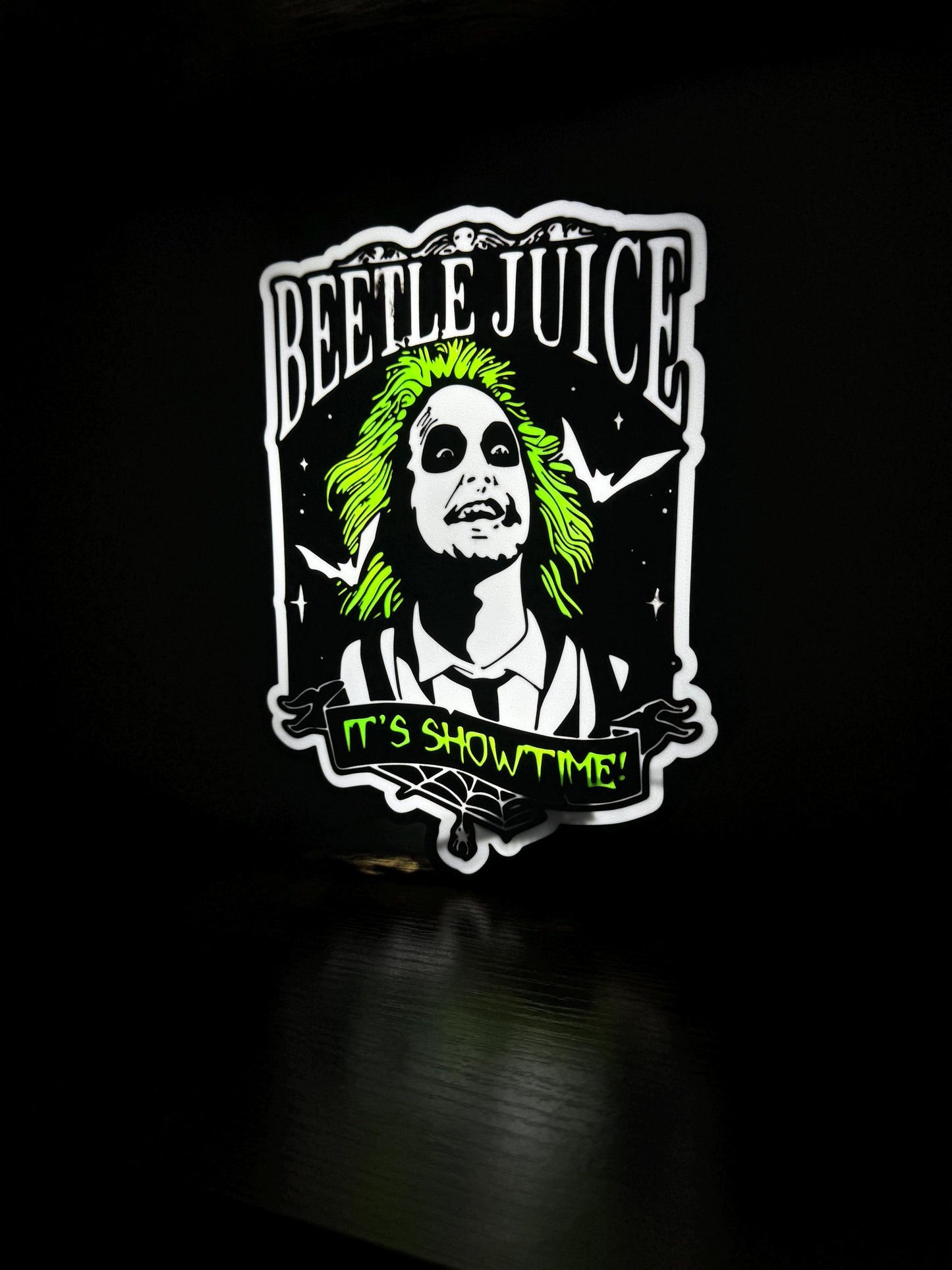 Beetlejuice "Its Showtime!" Lightbox Night Lamp - Quirky Movie Memorabilia Gift