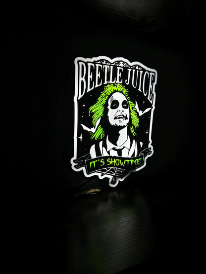 Beetlejuice "Its Showtime!" Lightbox Night Lamp - Quirky Movie Memorabilia Gift